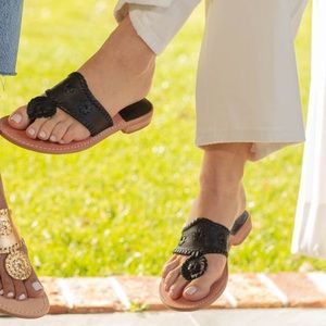 Jack Rogers Black Jacks Flat Sandal